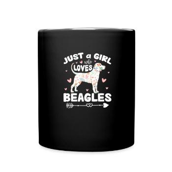 Beagle Hund Hunde Hundeliebhaber Haustier Geschenk - Tasse einfarbig - Schwarz - Vorne