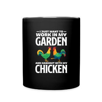 Chicken Farm Poultry Rooster Chickens Gift - Full Colour Mug - black - Front