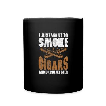 Zigarre - Tasse einfarbig - Schwarz - Vorne