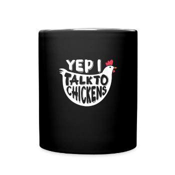 Chicken Farm Poultry Rooster Chickens Gift - Full Colour Mug - black - Front