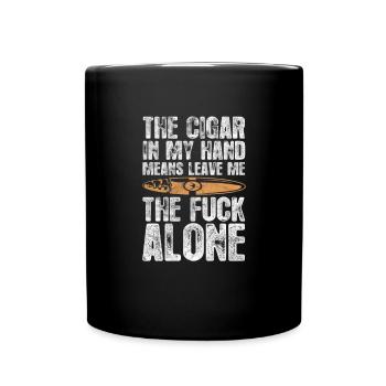 Zigarre - Tasse einfarbig - Schwarz - Vorne