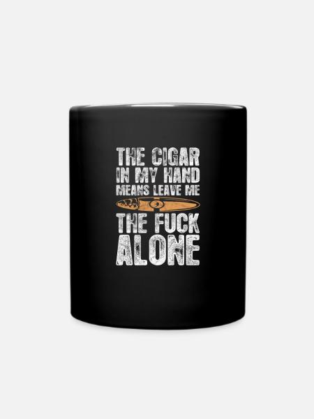 Zigarre - Tasse einfarbig - Schwarz