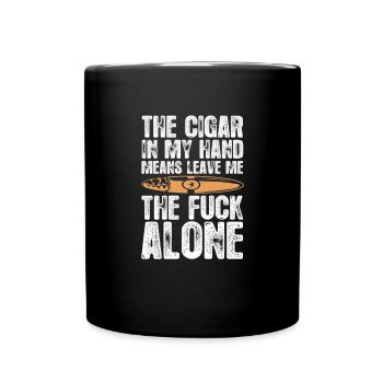 Cigare Fumeur Tabac Cigare Cadeau - Mug uni - noir - Devant