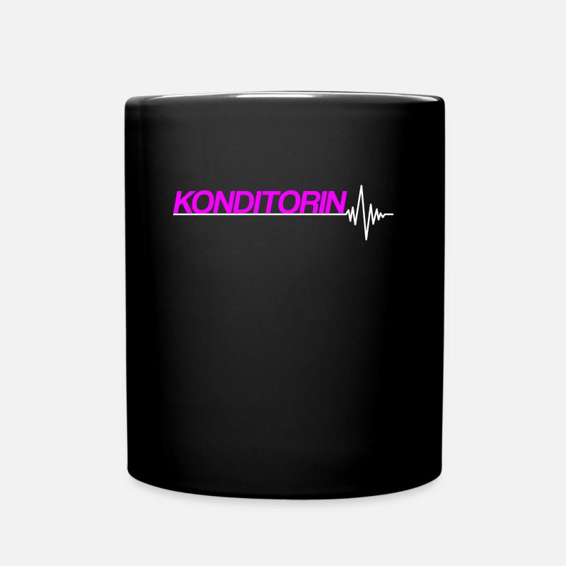 Konditorin - Tasse einfarbig - Schwarz