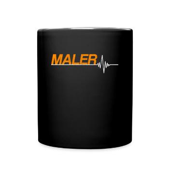 Maler - Tasse einfarbig - Schwarz - Vorne