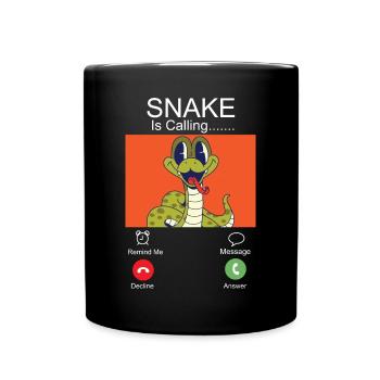 Snake Serpent Phone Display Snake - Full Colour Mug - black - Front