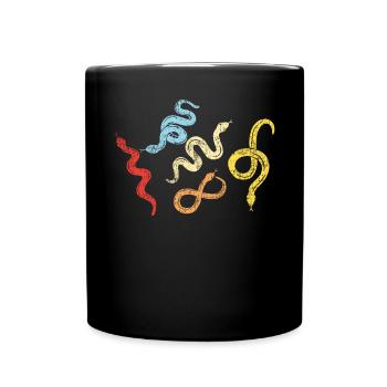 Snake Serpent Retro Vintage - Tasse einfarbig - Schwarz - Vorne