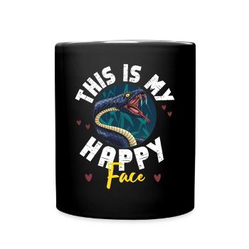Snake Serpent This Is My Happy - Full Colour Mug - black - Front