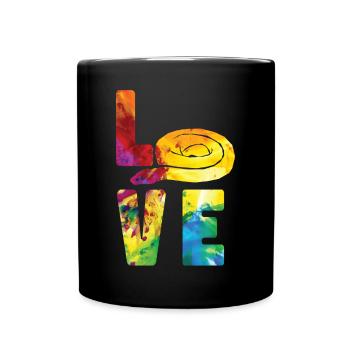 Serpent Serpent Aquarelle Amour - Mug uni - noir - Devant