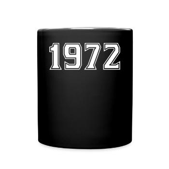 1972 Année en blanc - Mug uni - noir - Devant
