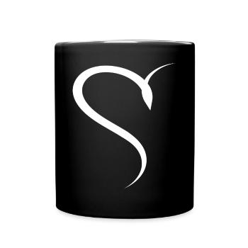 Simple Half Wise Heart - Full Colour Mug - black - Front