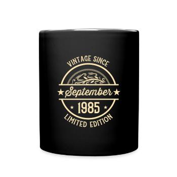 Birthday Vintage since September 1985 - Full Colour Mug - black - Front