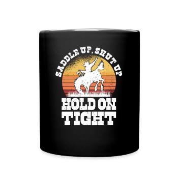 Rodéo Western Cowboy Wild West Retro Horse - Mug uni - noir - Devant