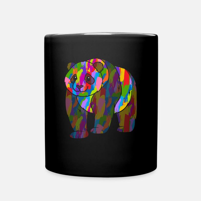Panda Bunt - Tasse einfarbig - Schwarz