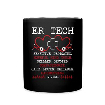 Emergency Room Nurse ER Nursing ER Tech - Full Colour Mug - black - Front