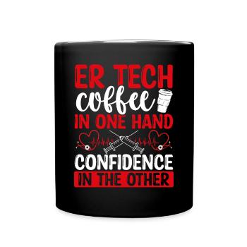 Emergency Room Nurse Coffee ER TECh ER Nursing - Full Colour Mug - black - Front