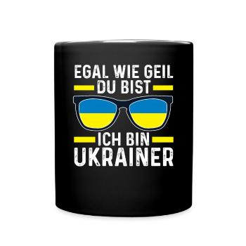 Ukrainer Ukrainisches Ukraine - Tasse einfarbig - Schwarz - Vorne