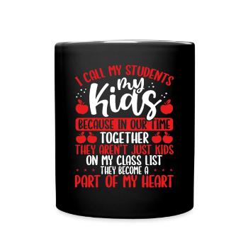 Drôle de professeur Appelez mes enfants mes élèves Enseigner - Mug uni - noir - Devant
