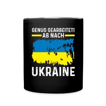 Urlaub Ukrainer Ukraine - Tasse einfarbig - Schwarz - Vorne