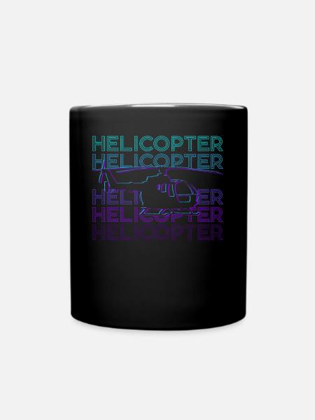 Pilote d’hélicoptère Chopper Copter Retro - Mug uni - noir