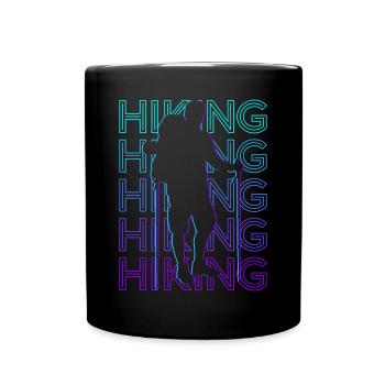 Wandern Wanderer Wanderer Retro - Tasse einfarbig - Schwarz - Vorne