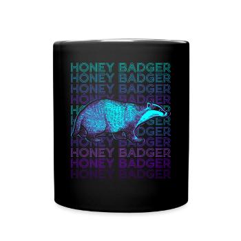 Miel Blaireau Rétro - Mug uni - noir - Devant