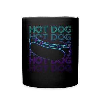 Hot Dog Rétro - Mug uni - noir - Devant