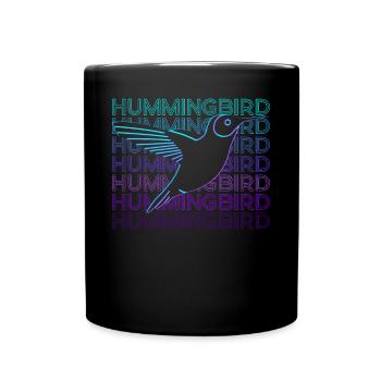 Colibri Rétro - Mug uni - noir - Devant