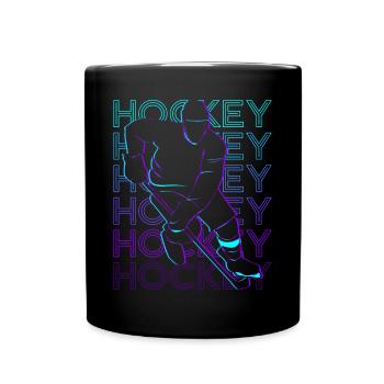 Joueur de hockey Hockey sur glace Rétro - Mug uni - noir - Devant