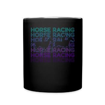 Courses de chevaux Sports équestres Cavaliers Équitation - Mug uni - noir - Devant