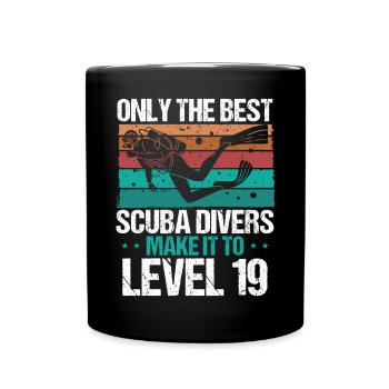 19 Scuba Diving Level 19 Year Diver Snorkeling - Tasse einfarbig - Schwarz - Vorne