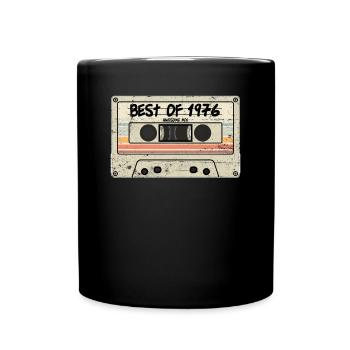 Best of 1976 Kasette - Tasse einfarbig - Schwarz - Vorne