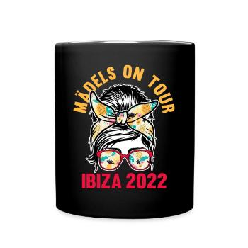 Mädels on Tour Ibiza 2022 - Tasse einfarbig - Schwarz - Vorne