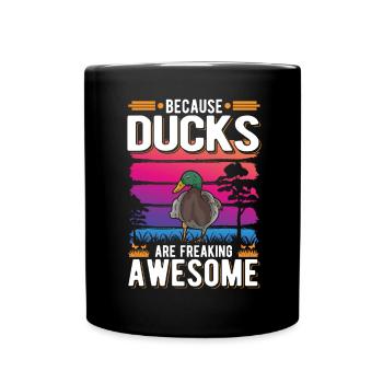 Duck Gift Duck Breeder - Full Colour Mug - black - Front