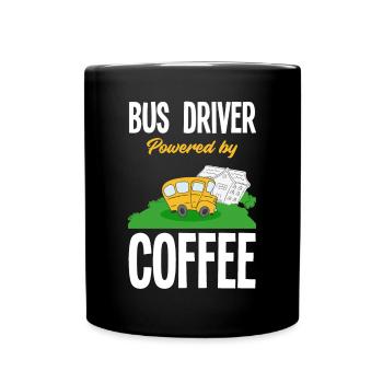Funny school bus driver school bus bus driver - Full Colour Mug - black - Front