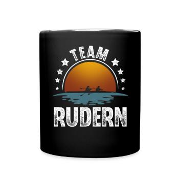 Rudern Ruderer Ruderboot Team - Tasse einfarbig - Schwarz - Vorne