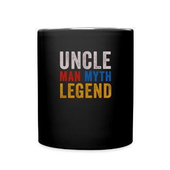Onkel Pate Patenonkel Mann Mythos Legende - Tasse einfarbig - Schwarz - Vorne