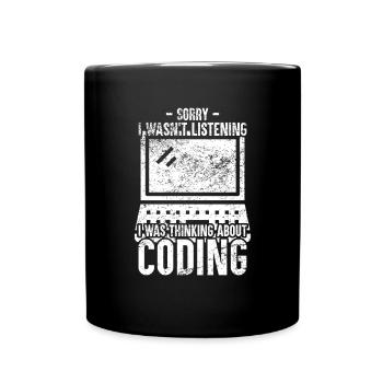 Programmeur de codage Coder Développeur de logiciels - Mug uni - noir - Devant