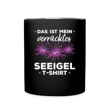 Das ist mein verrücktes Seeigel T-Shirt Seeigel - Tasse einfarbig - Schwarz - Vorne
