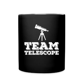 Team Telescope Space Astronomer Stars - Full Colour Mug - black - Front