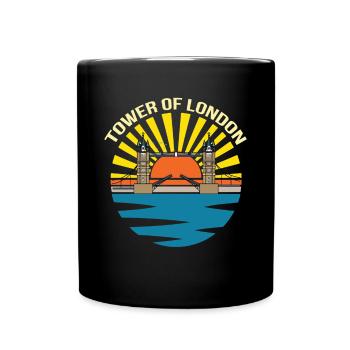 England Themse Tower Bridge Westminster - Tasse einfarbig - Schwarz - Vorne