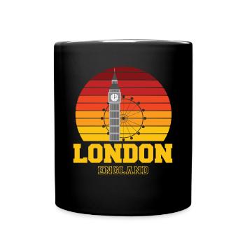 London England Big Ben London Eye - Full Colour Mug - black - Front