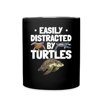 Cute turtle lovers that I easily learn from - Full Colour Mug - black - Front