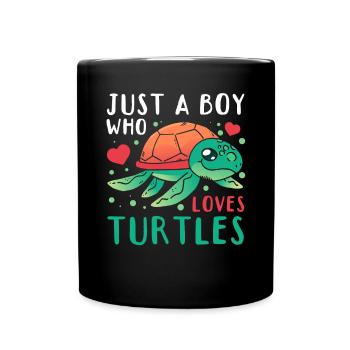Sea Turtle Lover Sweet Turtle I - Full Colour Mug - black - Front