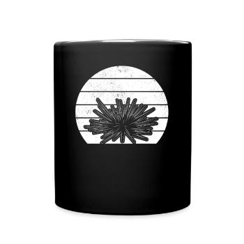 Seeigel Sonnenuntergang Seeigel-Liebhaber I - Tasse einfarbig - Schwarz - Vorne