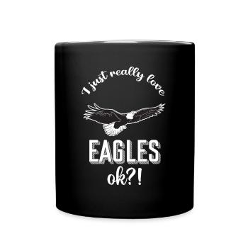 Eagle Falcon Hawk Falconry Bird of Prey Birds - Full Colour Mug - black - Front