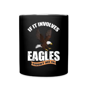 Steinadler Falknerei Adler Falke Wildtiere - Tasse einfarbig - Schwarz - Vorne