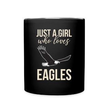 Girl loves eagle falconry falcon hawk hawk - Full Colour Mug - black - Front