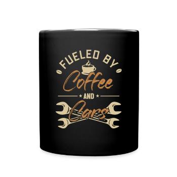 Fueled by Coffee and Cars Mécanicien automobile - Mug uni - noir - Devant