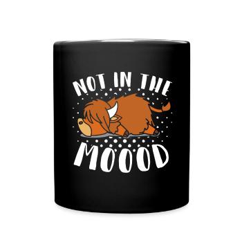 Vache bovine écossaise des Highlands - Mug uni - noir - Devant